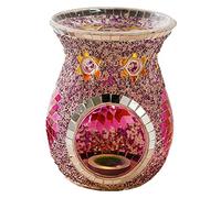 Quemador de aceite | Calentador de aceite para velas de té de vidrio de colores de estilo turco, quemador de velas para aceites esenciales, portavelas decorativo, difusor de aceite vintage para el