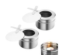 Quemador de alcohol de camping, estufa compacta con tapa para cocina al aire libre | Juego de 2 piezas para senderismo, picnic, parque barbacoa, viaje, senderismo, senderismo, mochila de aventura