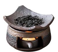 Quemador de aromaterapia de cedro y zen, quemador de aceites esenciales de cerámica y quemador de hierbas, quemador de cedro y hierbas zen con luz de té, quemador de aceite para meditación y