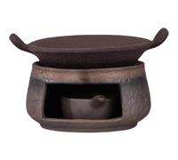 Quemador de aromaterapia de cedro y zen, quemador de aceites esenciales de cerámica y quemador de hierbas, quemador de cedro y hierbas zen con luz de té, quemador de aceite para meditación y