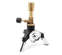 Quemador de butano de laboratorio, kit de quemador Bunsen con trípode, tiempo de uso de 4-5 horas, intensidad de llama ajustable, calentamiento rápido y compacto, para tanques de gas planos y cartucho