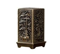 Quemador De Cono De Incienso De Carbón De Madera, Soporte De Incienso De Metal,Quemador De Incienso De Carbón De Leña Con Tapa | Estufa De Interior De Carbón De Madera Para Incienso Hueco Para