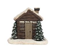 Quemador de Conos de Incienso | Cabaña de leña | 10 cm x 11 cm x 8 cm | Paquete de 1