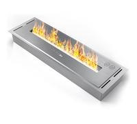 Quemador de Etanol, Bloque de Combustión Simple Fire Inbox 500 (50cm) con Sistema de combustión Seguro. Cámara de combustión de Acero Inoxidable. 1,5 litros (INOX)
