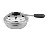 Quemador de fondue, quemador de alcohol, mini estufa de alcohol de acero inoxidable con mango antiescaldaduras y cubierta de seguridad, fondue portátil para olla de cocina de pánico para acampar