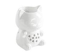 Quemador de Fragancia Céramy Tommy - Amuleto de la Suerte Multifuncional - aromaterapia Sencilla - Maneki-Neko - Figura de Animales - 40 ml - H 12,5 cm - Zen'Arôme