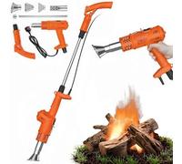 Quemador de herbicida, desherbador térmico eléctrico de 2000W y pistola de aire caliente, potente herramienta 3en1 for eliminar malezas con 5 boquillas, 2 configuraciones(Orange)