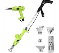 Quemador de herbicida, desherbador térmico eléctrico de 2000W y pistola de aire caliente, potente herramienta 3en1 for eliminar malezas con 5 boquillas, 2 configuraciones(Green)
