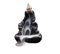 Quemador de incidentes de reflujo de cascada de hoja, centro de cerámica y soporte para conos de madera de sándalo, decoración del hogar aromaterapia (color 2)