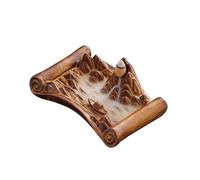 Quemador De Incienso Cerámica For El Hogar, Adornos Creativos con Forma Pergamino Y Reflujo Cascada de Incienso