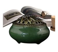 Quemador de incienso, cono de bobina para meditación, incensario de disco de cerámica para meditación, decoración del hogar zen , yoga en interiores