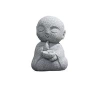 Quemador de incienso de Buda de piedra arenisca, soporte para varillas de incienso Zen Monk Jizo, decoración de meditación para el hogar, estudio de yoga y espacio espiritual