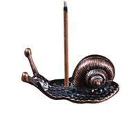 Quemador de incienso de caracol - Soporte de incienso para varillas, quemador de incienso en forma de animal, aleación de zinc, accesorios de fragancia para yoga, spa, meditación, yoga, decoración del
