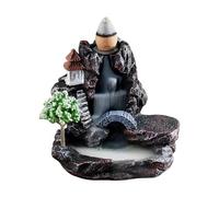 Quemador de incienso de cascada, soporte de incienso de reflujo, quemador de aroma de cerámica, conos | Fuente de decoración zen, quemador de incienso, sala de té, decoración del hogar, soporte de