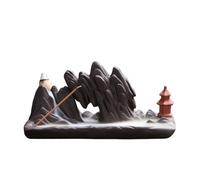 Quemador de incienso de cerámica de reflujo, quemador de incienso de reflujo de cerámica para aromaterapia zen, ceremonia de té, decoración del hogar