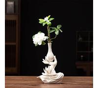 Quemador de incienso de cerámica Lotus Bergamota con anillo de luz LED, soporte para varillas de incienso con diseño de cascada para relajación y meditación en el hogar (color: B)