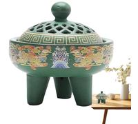 Quemador de Incienso de cerámica, Quemador de Cono de Incienso de reflujo, incensario portátil para el hogar, Sala de Estar, Interior, Dormitorio, Camping, Yoga, Estudio, relajación al Aire Libre