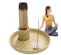 Quemador de incienso de cerámica | Soporte para quemador de incienso | Soporte de incienso incluido, con juego de regalo Satya Sai Baba Iņcense Nag Champa, blanco, lavanda, rosa, Santo, incienso