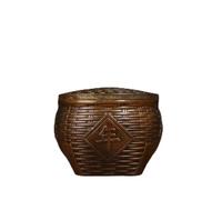 Quemador de incienso de cobre con tapa, quemador de cuenco, quemador de incienso, regalo Zen, estufa de meditación for el hogar, oficina, hogar, quemador de incienso de estilo chino con tapa, quemador