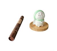 Quemador de incienso de conejo pequeño con colector de cenizas, resina para decoración de altar zen para uso en interiores y exteriores