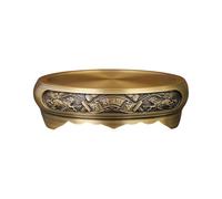 Quemador de incienso de latón de estilo retro, elegante base redonda para coleccionistas