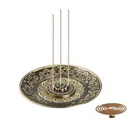 Quemador de Incienso de Loto, Soporte Incienso 3 en 1, Soportes de Loto de Latón Portainciensos, 5 Hole de Loto de Palo Quemador de Incienso para El Hogar, La Oficina, El SalóN De Té Y El Yoga
