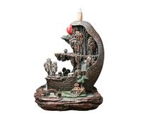 Quemador de Incienso de reflujo Creativo de Cascada de Incienso Quemador de aromaterapia para el hogar Ceremonia de té Interior Quemador de Incienso Zen Adornos Quemador de Incienso de reflujo(B)