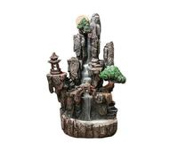 Quemador de Incienso de reflujo Creativo de Cascada de Incienso Quemador de aromaterapia para el hogar Ceremonia de té Interior Quemador de Incienso Zen Adornos Quemador de Incienso de reflujo(A)