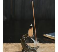 Quemador de incienso de reflujo de cascada para decoración del hogar y la oficina, soporte de fuente de aromaterapia de cerámica para meditación, relajación y alivio del estrés (3#)