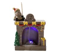 Quemador de incienso de reflujo navideño, quemador de cono de incienso de reflujo,Adorable decoración del hogar con chimenea | Decoraciones de mesa de vacaciones, decoración de hogar adorable de