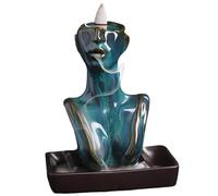 Quemador de Incienso de reflujo, Soporte de Incienso de Cascada, Quemador de Estatua de Belleza de cerámica para decoración del hogar