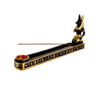 Quemador de incienso de resina egipcia antigua, adorno para casa de té, decoración del hogar, estatua de Dios, gato egipcio, soporte para quemador de incienso, base de placa