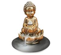 Quemador de Incienso Natural de Conos de reflujo - Figura Budas Decorativos - Ideal para Rituals Zen Reiki Yoga - Decoración con Flor de Loto para jardín Zen Efecto Cascada Regalo San Valentin Hombre