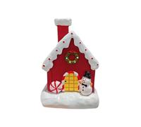 Quemador de incienso para casa de Navidad, casa iluminada de pueblo de Navidad, soporte de incienso de resina de Navidad, difusor de Navidad, centros de mesa, recuerdo de vacaciones para el hogar