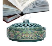 Quemador de incienso, quemador de incienso de cerámica, bobina de control de moscas zen de cerámica, decoración de cono para yoga, meditación, cocina, spa, al aire libre, sala de estar, hogar