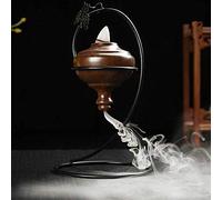 Quemador de incienso, quemador de incienso de cerámica con reflujo y 10 conos gratis para decoración del hogar