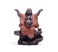Quemador de incienso Quemador de incienso púrpura Maitreya Buda Riendo Buda Quemador de incienso Hogar Quemador de incienso de reflujo retro Adornos de escritorio Soporte de incienso de reflujo/635/67