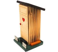 Quemador de incienso XL, ahumador, figura de humo, quemador de incienso, quemador de incienso como casetas de inodoro, casa decorativa de madera en marrón, 14 x 13 x 26 cm.