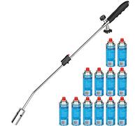 Quemador de malas hierbas + 12 cartuchos de gas butano