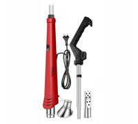 Quemador de malezas eléctrico, varilla térmica de 2000 W, for jardín con 2 boquillas y 2 ajustes de calor, temperatura máxima de 650 °C, mango desmontable, for quemar(Red)