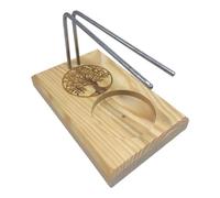 Quemador de Palo Santo de Madera con Soporte de Metal - Incensario para Yoga, Meditación y Purificación - Porta Incienso Seguro y Estético - para Quemar Madera Sagrada 100% Natural (ÁRBOL DE LA Vida)