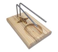 Quemador de Palo Santo de Madera con Soporte de Metal - Incensario para Yoga, Meditación y Purificación - Porta Incienso Seguro y Estético - para Quemar Madera Sagrada 100% Natural (Nudo DE Bruja)