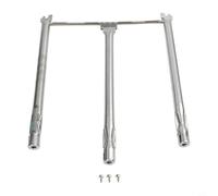 Quemador de parrilla de acero inoxidable 304 para Weber Spirit 300 Serie E-310 E-320 S-310 y GS4 para Spirit II, control frontal 2013-2017, incluye tubo en cruz, color plateado