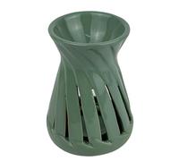 Quemador de Perfume de cerámica Corta Verde - Ambiente perfumado - Objeto Artesanal contemporáneo - romaterapia fácil - Quemador Fondant perfumado - Deco Multifunción Minimalista - 50 ml - H 12 cm -