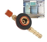 Quemador de tanque de gas, estufa de gas para acampar al aire libre Cambio de seguridad Adaptador de válvula inflable de carga Equipo de campamento(rojo)