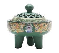 Quemador de varillas de incienso, quemador de incienso, soporte de cerámica, incensario portátil, adorno de aromaterapia de escritorio para fragancia del hogar y adorno para dormitorio, spa, estudio