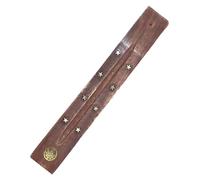 Quemador de varillas de incienso, soporte pequeño para quemador de incienso, decoración de habitación de fragancia para el hogar, recogedor de cenizas de madera para una sola barra