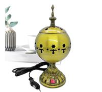 Quemador Eléctrico De Incienso para Hogar - Estilo Medio Oriente Quemador Árabe | Estuche de Oud para Incienso Árabe Decoración de Sala y Meditación