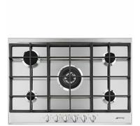 Quemador Encimera A Gas SMEG Inox Rejillas En Hierro Fundido 5 Fuegos