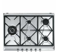 Quemador Encimera Gas SMEG Contemporáneo SRV575GH5 Inox Rejillas En Hierro 5